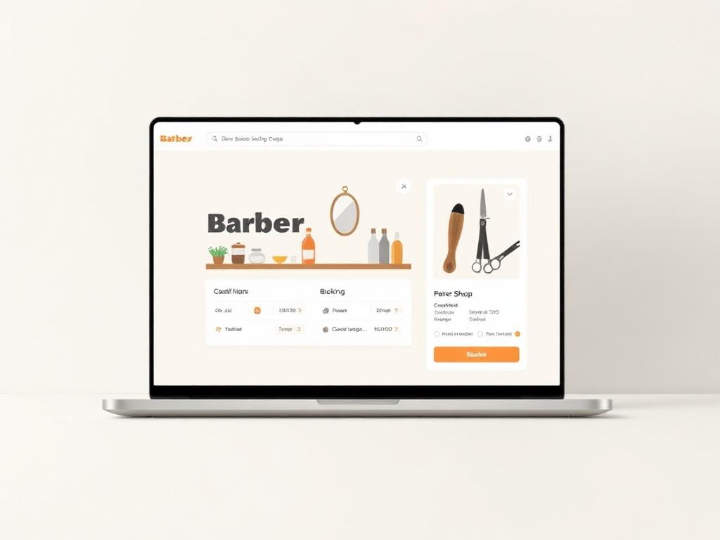 Custom booking interface for a barbershop